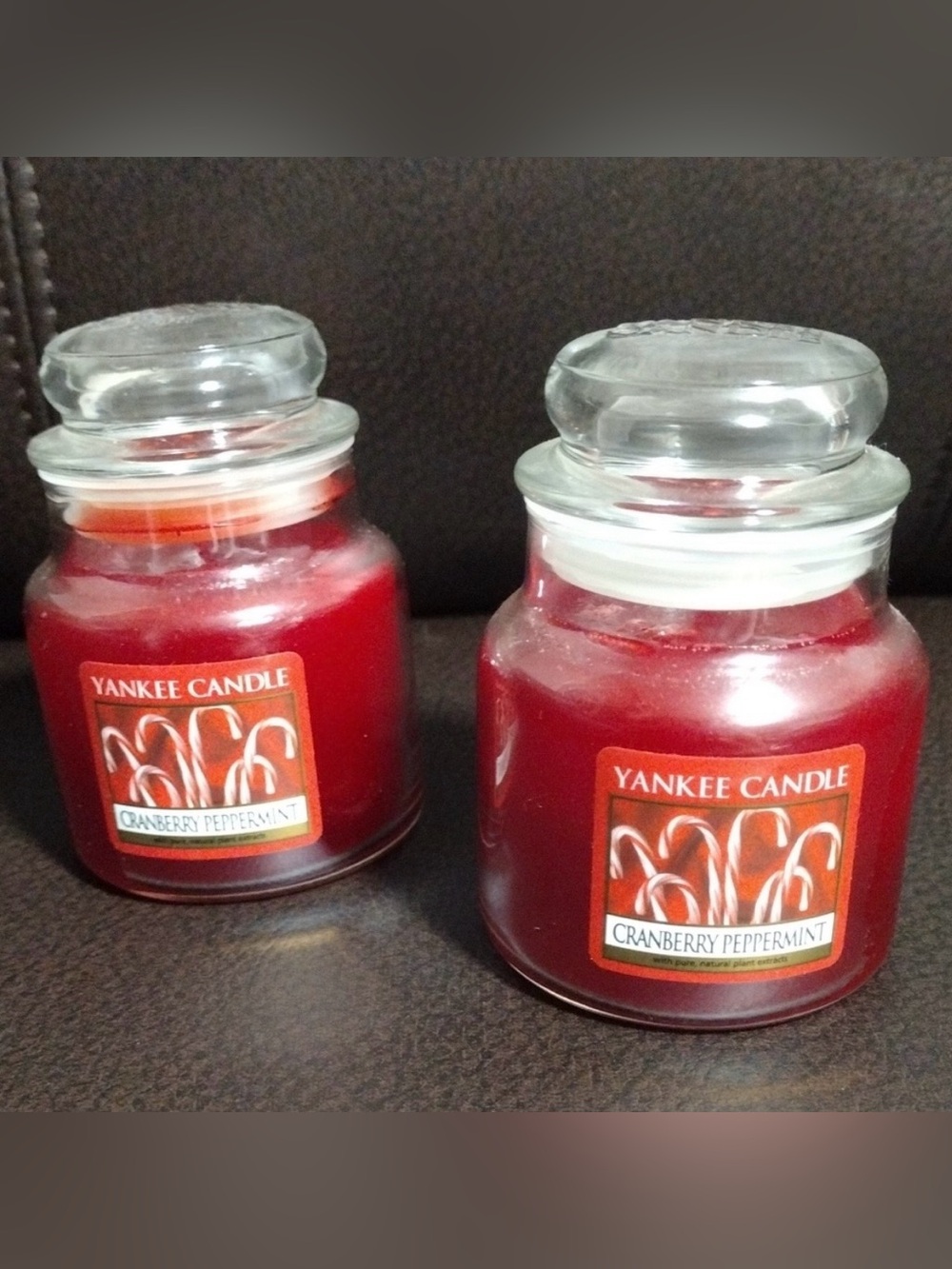 Yankee Candle  Cranberry Peppermint Double Jar Set 2